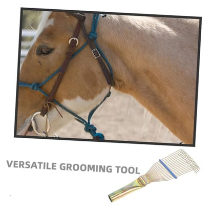 POPETPOP 2pcs Rake for Livestock Ergonomic Dematting Comb with Comfortable Handle for Sheep Cattle Grooming Easy to Clean and Gentle Animal Hair for Home Care