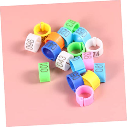 LIOOBO 100PCS 8mm Plastic Bird Foot Rings for Pigeons and Parrots Numbered Identification Rings Sturdy Leg Bands for Bird Supplies
