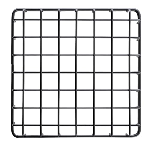 G.E.T. WB-662-MG Square Metal Storage Wire Basket for Pantry, Produce and More, 6" x 6" x 2" - size: 6" x 6", style: 2" Deep