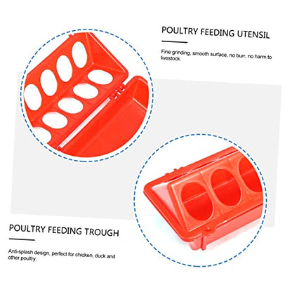 Toyvian 2pcs Chicken Food Trough Feeder Galvanized Poultry Supplies Food Bowl DIY Feeder Poultry Feeding Trough