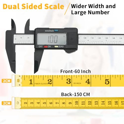 6 Packs Soft Measuring Tape for Body Measurements, Wider Dual Scale 60 Inch Tape Measure Body Measuring Tape for Fabric Cloth Sewing Waist Tailor Craft Weight Loss, Yellow - color: Yellow