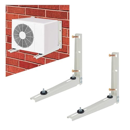 Qualward Mini Split Wall Mounting Bracket for Universal Ductless Air Conditioners, Heavy Duty Support Bracket for AC, Heat Pumps Compressors 7000-15000 BTU - size: 7000-15000 Btu