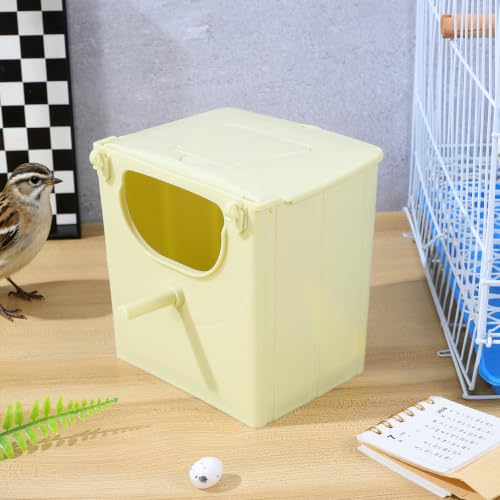 Ipetboom 4Pcs Plastic Birds Nesting House Parakeet Nesting Box Bird Finch Nest Breeding Box Cage Breeding for Cockatiel Parrot, 13X10X13cm/5.1X3.9X5.1in