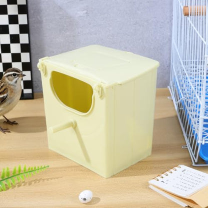 Ipetboom 4Pcs Plastic Birds Nesting House Parakeet Nesting Box Bird Finch Nest Breeding Box Cage Breeding for Cockatiel Parrot, 13X10X13cm/5.1X3.9X5.1in
