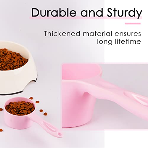 Super Design 1 Cup Dog Food Scoop for Container Melamine Measuring Scoop for Dogs Cats Birds and Rabbits Pet Food Feeding Scoop Dishwasher Safe - Baby Pink - color: Baby Pink 1 Cup