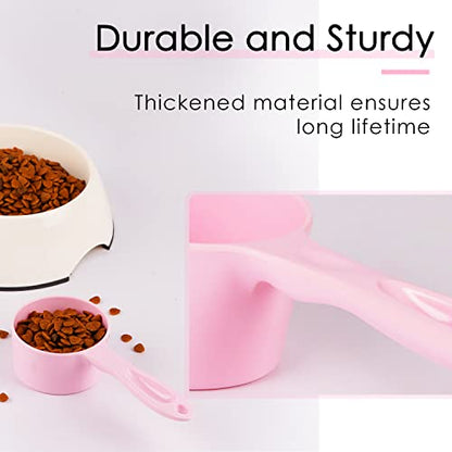 Super Design 1 Cup Dog Food Scoop for Container Melamine Measuring Scoop for Dogs Cats Birds and Rabbits Pet Food Feeding Scoop Dishwasher Safe - Baby Pink - color: Baby Pink 1 Cup
