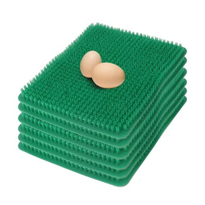 YOUTHINK 6 Pack Washable Nesting Pads, Chicken Nesting Boxes, 12.5 X 11.5 Inch Liners, Reusable Mats, Soft and Proof Water, Cushioned and Breathable, Scratch impervious, Easy to Cut (Green) - color: Green