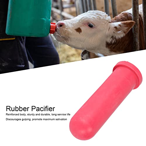 AMAKO Calf Feeder Pacifier with Fixed Base: Calf Feeder Pacifier for Feeding Milk Bucket Cow Nipple Calves Teats Soft Rubber Feeding Teats for Cattle Horse Donkey(MP76+MP76A Calf Pacifier with Valve)