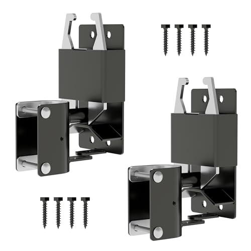 2 Way Farm Gate Latch Heavy Duty Lockable Gate Latch，Two-Way Livestock Self-Locking Fence Gate Latch for Farms, Metal Gates, Ranches, Stables, Horse Corrals, 2 Pack
