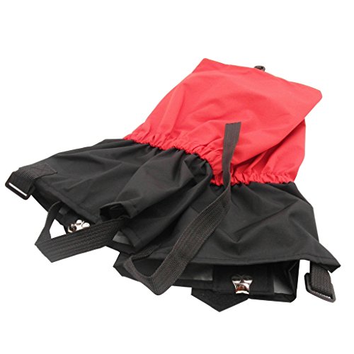 TRENDBOX Unisex Waterproof Snowproof Snow Legging Leg Cover Wraps Gaiters for Climbing Hunting Hiking - color: Red