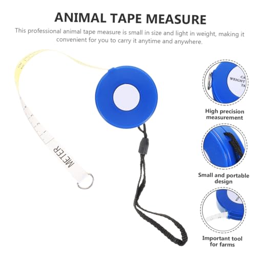 Animal Weight Tape Measure 2.5M for Goat Pig Horse Cattle Girth Measuring Tool Veterinary Body Tape for Livestock and Farm Use Style