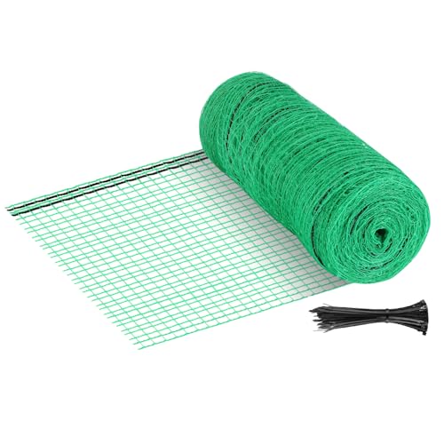 Plastic Garden Fence 5x65 FT Deer Fence Netting, Temporary Mesh Fencing Animal Barrier for Deer, Chicken, Poultry, Pet, Wildlife, Garden Bird Netting for Plant Fruit Tree Vegetable Protection - size: 5x65 FT