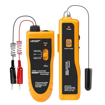Underground Wire Locator Upgrade, RockyMars Cable Tester for Invisible Fence for Dogs, Circuit Breaker Finder, Electric Fence Wire Tracer, Wire Break Locator, etc. - style: NF-816 Yellow