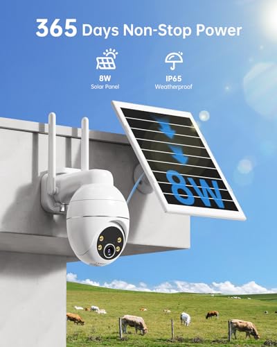 TKENPRO 4G LTE Cellular Security Camera with Pre-Installed SIM Card, 24/7 Recording, Auto Tracking, 32GB Memory Card, AI Motion Detection, 2K Night Vision, 360° PTZ, No WiFi Security Camera Outdoor