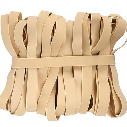 AIWOQI Rubber Bands Size#107 Heavy Duty Big Wide rubber band 30PCS Elastic Bands for Office Supply Trash Can File Folders Litter Box Rubber Bands (Light brown) - color: Light brown