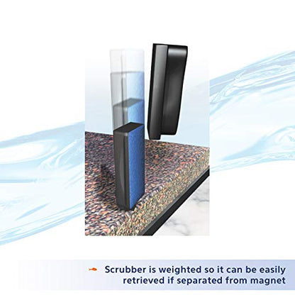 Aqueon Aquarium Algae Scraper, Fish Tank Magnetic Glass Cleaner for Glass/Acrylic, Large - size: Large