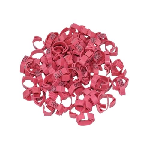 25pcs 100pcs Chicken and Duck Pigeon Leg Small Foot Ring Clasp Poultry Chick Goose Animal Identification Tool for Easy Flock Management(Poultry Pinks 25pcs) - color: Poultry Pinks 25pcs