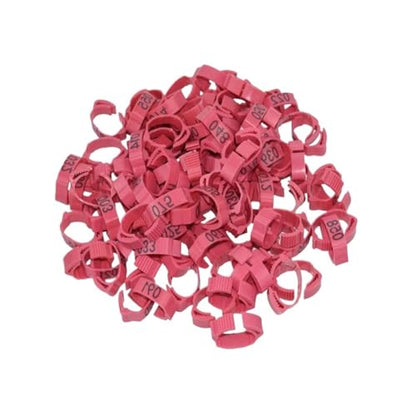 25pcs 100pcs Chicken and Duck Pigeon Leg Small Foot Ring Clasp Poultry Chick Goose Animal Identification Tool for Easy Flock Management(Poultry Pinks 25pcs) - color: Poultry Pinks 25pcs