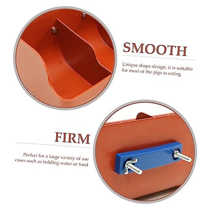 1piece Pig Feeding Trough Compartments Plastic Pig Feeder for Easy Feeding and Cleaning for Multiple Single Session