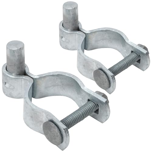 VIVIDA 2-7/8" Chain Link Gate Hinge, Galvanized Male Post Hinge, for 2-7/8" OD Post, Chain Link Fence Hardware, 2 PCS - size: 2-7/8" (2 PCS)