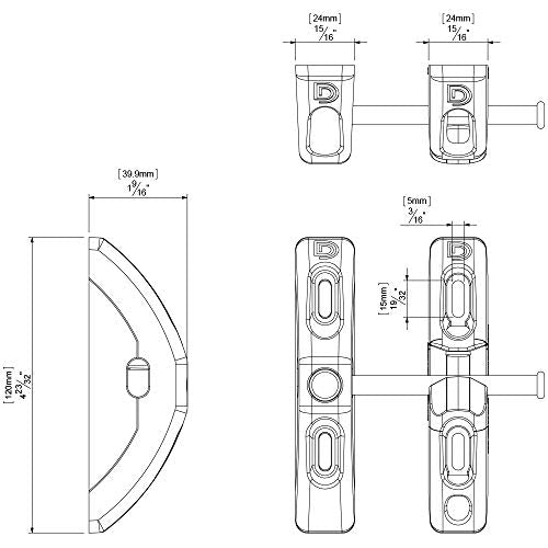 D&D TECHNOLOGIES TL01 T-Latch Action Gate Latch, Padlock Gravity Gate Latch, for Any Square Metal, Wood, Vinyl Gates