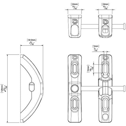 D&D TECHNOLOGIES TL01 T-Latch Action Gate Latch, Padlock Gravity Gate Latch, for Any Square Metal, Wood, Vinyl Gates