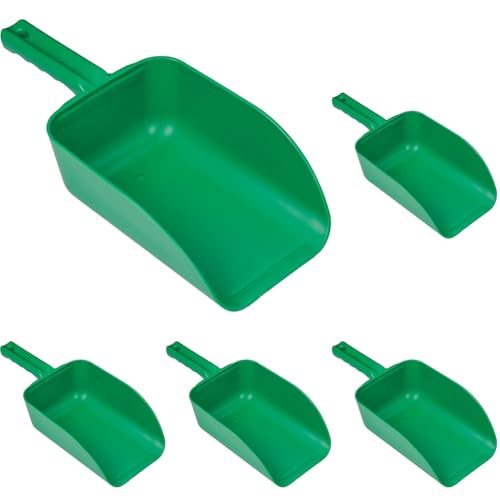 Remco 6500X Color-Coded Plastic Hand Scoop - BPA-Free, Food-Safe Scooper, Commercial Grade Utensils, Restaurant, and Food Service Supplies, Extra Large 82 Ounce Size, Green (Pack of 5) - size: 82 oz (Pack of 5)