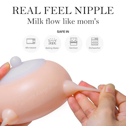 Doggiema Puppy Milk Feeder Nipple Puppy Bottle Puppy's Feeder Dongdong pet Mini Puppy 150ml - size: S Size(Kitten/Mini Puppy)