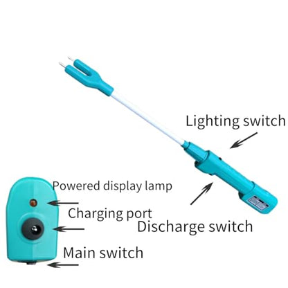Cattle Prod Waterproof Cattle Prod with LED Light, Rechargeable Electric Livestock Prod
