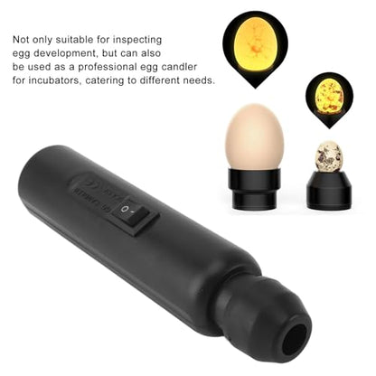 LED Light Egg Candler Tester, Rechargeable LED Light Candling Lamp, Portable Multifunctional Egg Hatching Tester for Inspecting Development