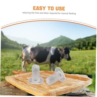 Mipcase 5pcs Animal Teat Nipple for Calves and Goats Soft Feeding Nipple Accessories Easy to and Replace for Pet Nursing Bottles