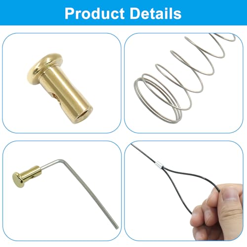 Gate Latch Cable Pull, Adjustable Gate Latch Spring Release Cable, Black Pull String Gate Opener Self Locking Gate Latch Accessories for Wooden Fence, Door, Garden, Patio
