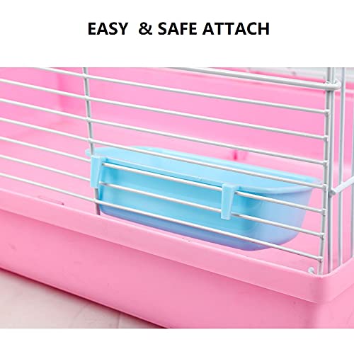 Small Animal Feeder Bowl Basic Dish Covenient Hanging Cups - 2 Pack Bath Food Water Bowls for Birds Hamsters Mice Rats Small Pets