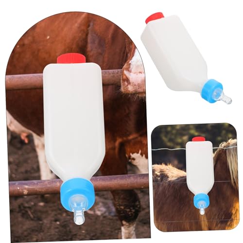 HANABASS 3pcs Versatile Livestock Feeding Bottle for Newborn Animals Calf Sheep Lamb Milk Jug Nipple