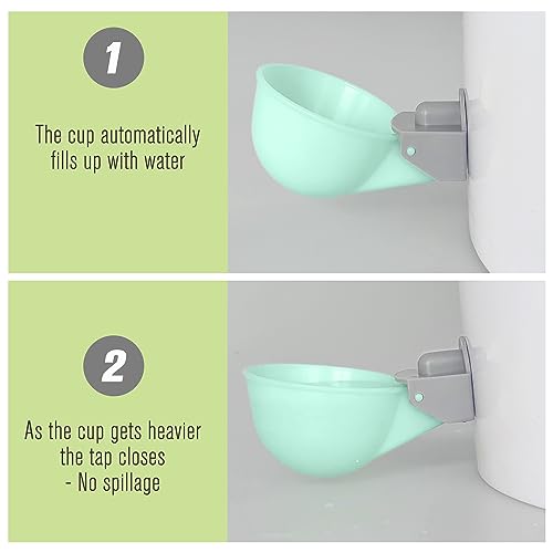 (4 Pack) Chicken Water Cups Feeder, Automatic Chicken Waterer, Anti-Leak System, Holds 50% More Water, Suitable for Chicks, Chicken, Duck, Quail, Turkey - size: 4