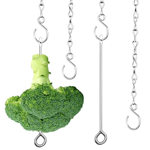 Chicken Coop Accessories Kit, Chicken Enrichment Toys, Vegetable Hanging Feeder for Backyard Chickens, Hens, Ducks & Poultry, 2 Pack