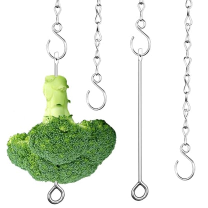 Chicken Coop Accessories Kit, Chicken Enrichment Toys, Vegetable Hanging Feeder for Backyard Chickens, Hens, Ducks & Poultry, 2 Pack