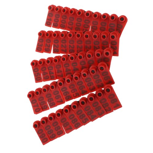 BESPORTBLE 100pcs Plastic Animal Identification Tags for Livestock Numbered Tags for Cattle Sheep and Goats Sturdy Farm Ear Easy Application