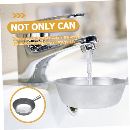 Aluminum Water Ladle Short Handle Retro Style Deep Scoop Feed Spoon for Livestock Kitchen Water Scoop Suitable for Pig Feeding and Household Use Style