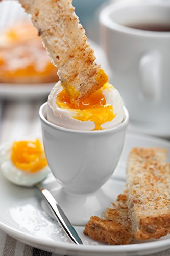 HIC Kitchen Single Egg Cup, Fine White Porcelain - style: Single Egg Cup, Porcelain