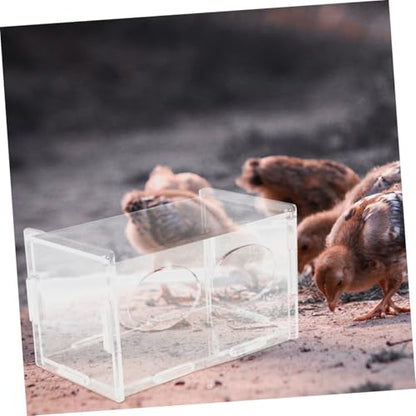 3pcs Chicken Feeder Automatic Poultry Feeding Container for Chickens and Quails Easy to Clean Promotes Feeding Schedule for Backyard Farmers