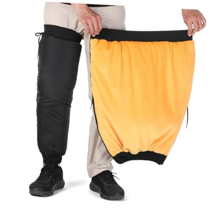 PRETYZOOM 1 Pair Outdoor Motorcycle Leg Gaiters Calf Covers with Slip Straps for Winter Riding Reflective Material for Safety Warm and Durable Design for Electric Bikes and Motorcycles