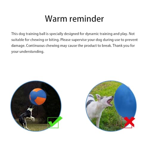 Herding Ball for Dogs, Jolly Ball for Dogs and Goats, Dog Soccer with Straps & Hand Pump for Cattle Dog, Collies, and Herding Breeds for Training and Play, Not Suitable for Chewing or Gnawing - 18"