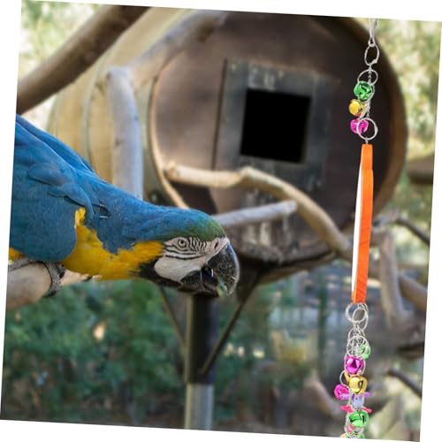 Bird Hanging Mirror with Bell for Parrots and Chickens Safe Non-Toxic Rooster Plaything and Cage Decoration Sturdy Bite-Resistant Pet for Birds