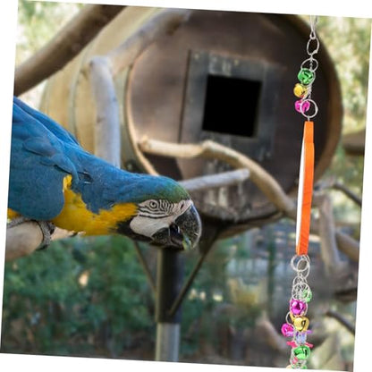 Bird Hanging Mirror with Bell for Parrots and Chickens Safe Non-Toxic Rooster Plaything and Cage Decoration Sturdy Bite-Resistant Pet for Birds