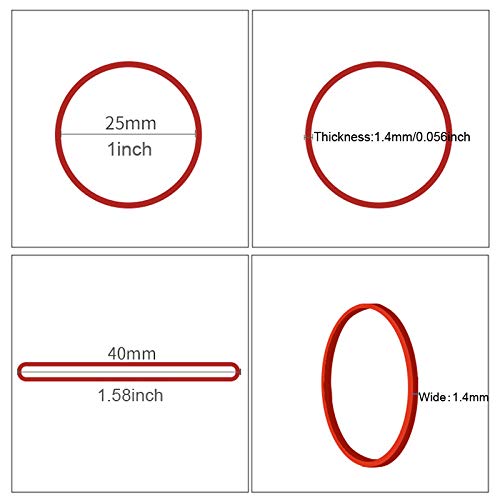 AMUU Rubber Bands size 10 500pcs Red 1inch Small mini Rubber Bands | Elastic Band for Office School Home Elastic Band - color: Red-500pcs