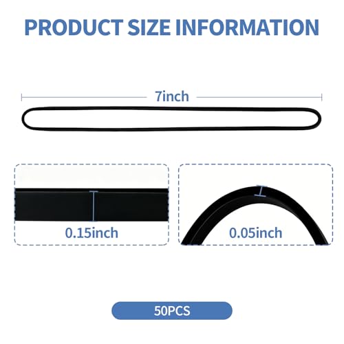 50Pack Trash Can Rubber Bands,5 Colors Large Rubber Bands,Heavy Duty,Reusable Elastic Bands for 13-30 Gallon Bins for Office Supplies File Folders Box Books,Bundle Rugs, BBQ Covers