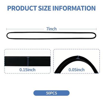 50Pack Trash Can Rubber Bands,5 Colors Large Rubber Bands,Heavy Duty,Reusable Elastic Bands for 13-30 Gallon Bins for Office Supplies File Folders Box Books,Bundle Rugs, BBQ Covers