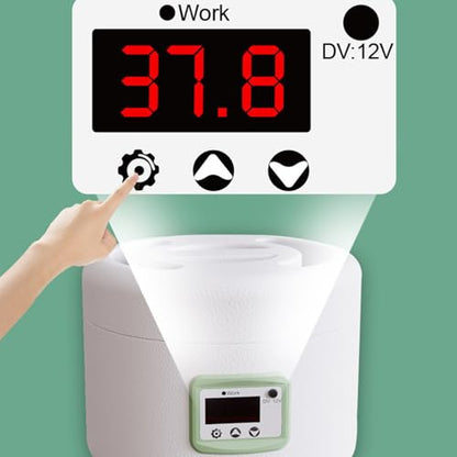 Egg Hatching Incubator,9 Eggs Automatic Incubators and Temperature Humidity Display,Digital for Chicken Quail Duck