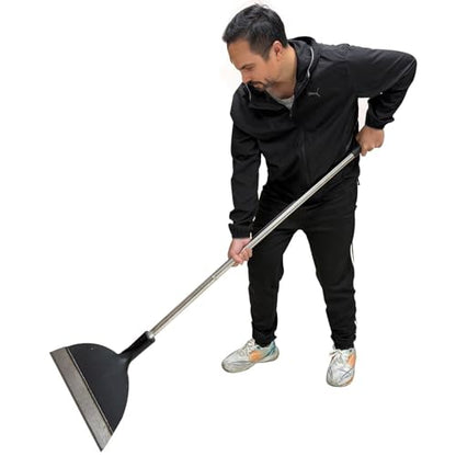 Snow Shovel, Ice Scraper, Floor Scraper Removal Tool, Flat Shovel Concrete Tools Long Handle for Driveway Sideway Walkway Road Garden Lawn Cleaning Heavy Duty - 12 INCH Wide Huge Size